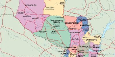 Карта палітычных Парагвай